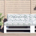Palettenkissen Blattmuster 120x40x12 cm Stoff