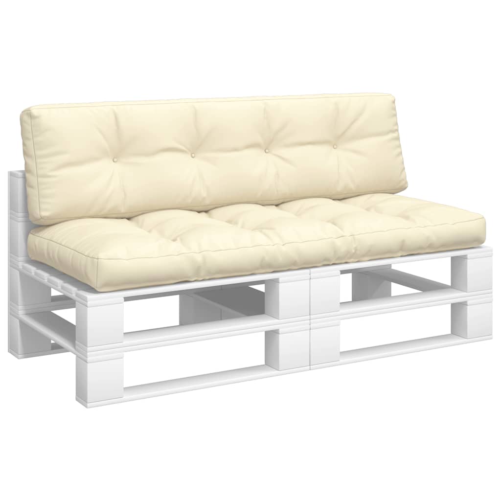 Palettenkissen 2-tlg. Creme Stoff