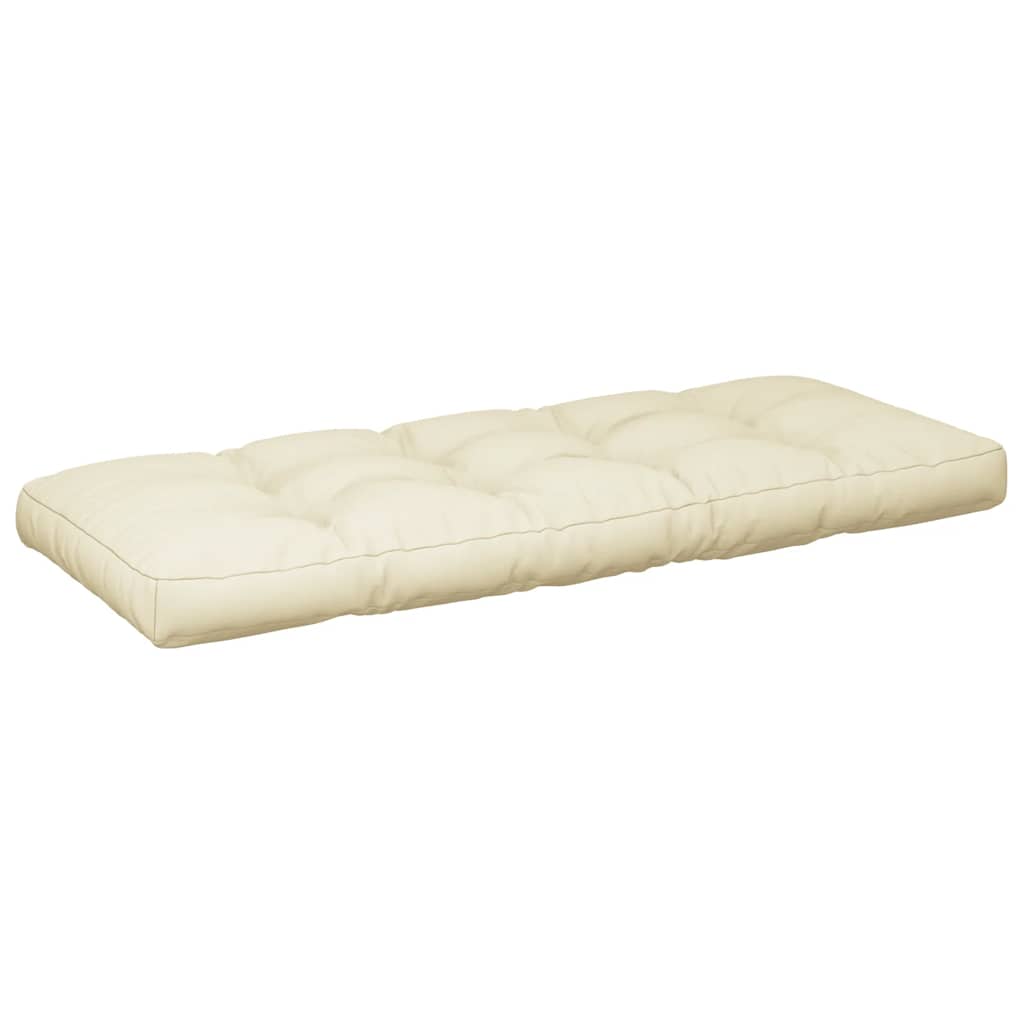 Palettenkissen 2-tlg. Creme Stoff