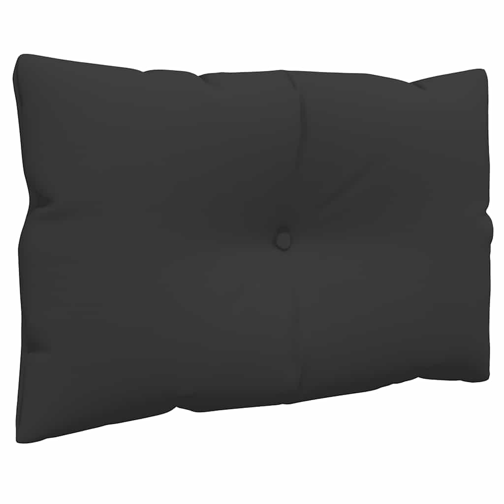 Palettenkissen 3-tlg. Schwarz Stoff