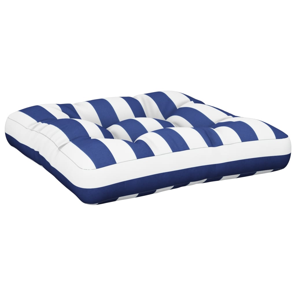 Palettenkissen Blau Weiß Gestreift 58x58x10 cm Oxford-Gewebe