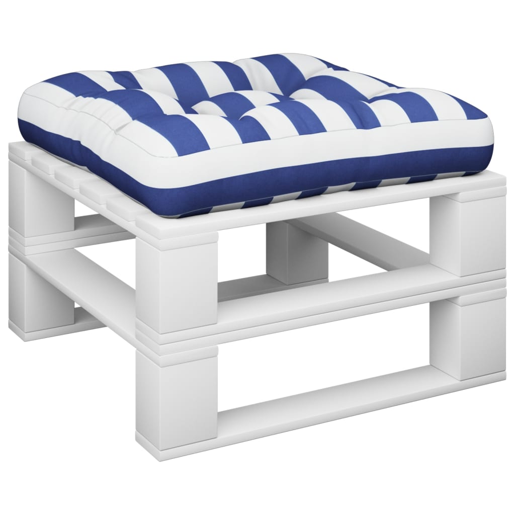 Palettenkissen Blau Weiß Gestreift 58x58x10 cm Oxford-Gewebe