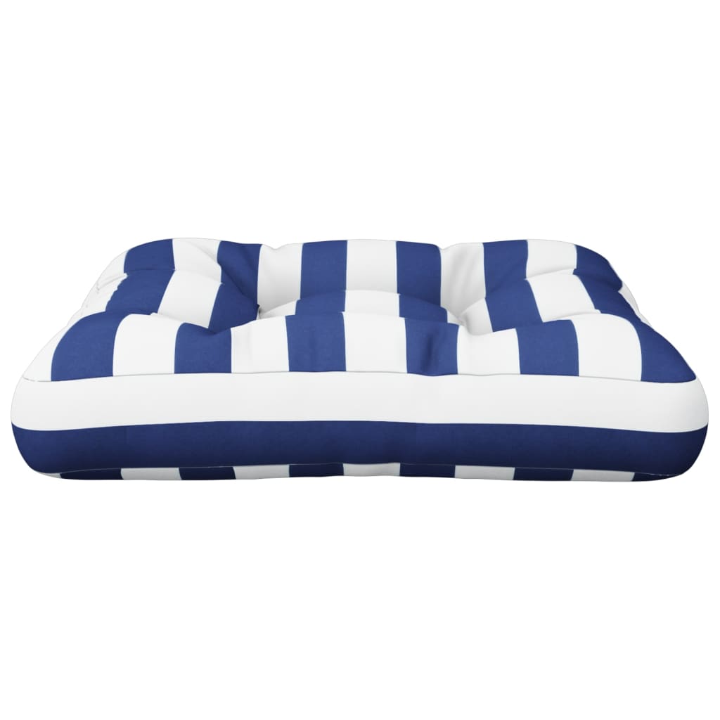 Palettenkissen Blau Weiß Gestreift 58x58x10 cm Oxford-Gewebe