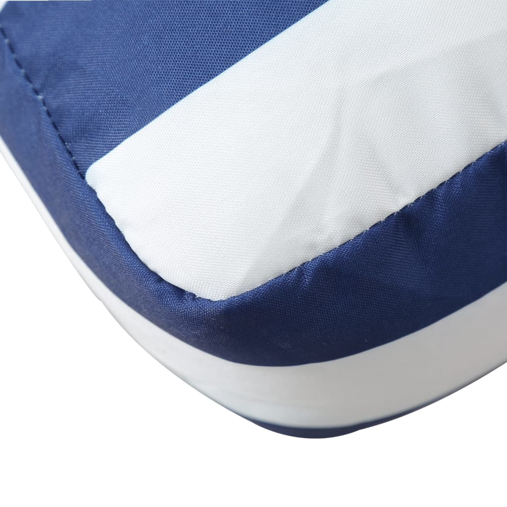 Palettenkissen Blau Weiß Gestreift 58x58x10 cm Oxford-Gewebe