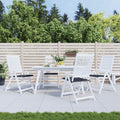 Gartenstuhl-Kissen 4 Stk. Schwarz Karomuster 40x40x4 cm Stoff