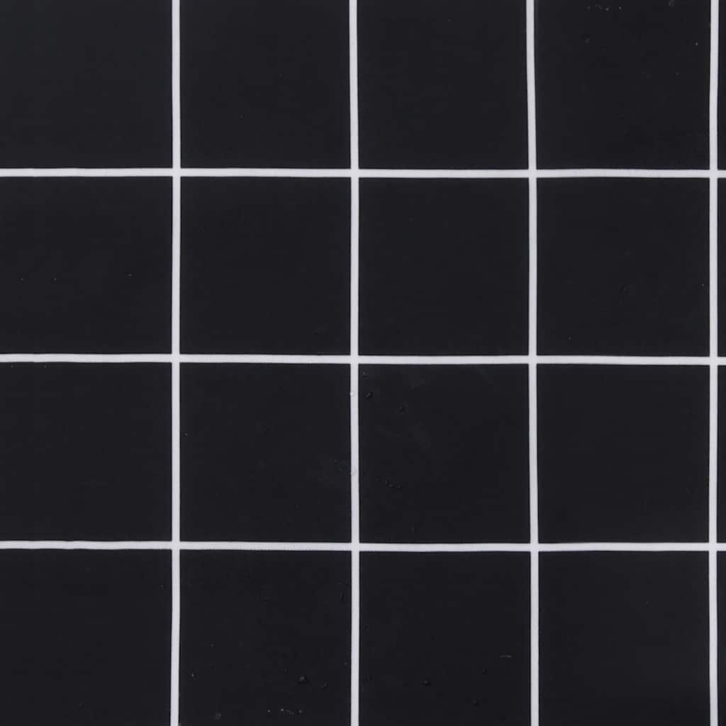 Gartenstuhl-Kissen 6 Stk. Schwarz Karomuster 40x40x4 cm Stoff