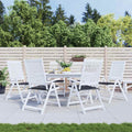 Gartenstuhl-Kissen 6 Stk. Schwarz Karomuster 40x40x4 cm Stoff