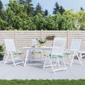 Stuhlkissen 4 Stk. Blattmuster 50 x 50 x 4 cm Oxford-Stoff