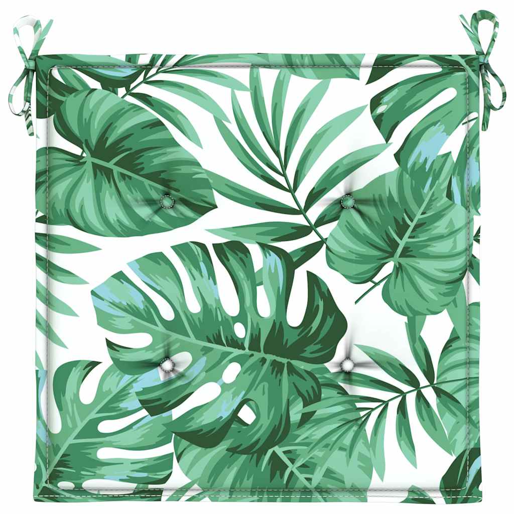 Stuhlkissen 4 Stk. Blattmuster 50 x 50 x 4 cm Oxford-Stoff