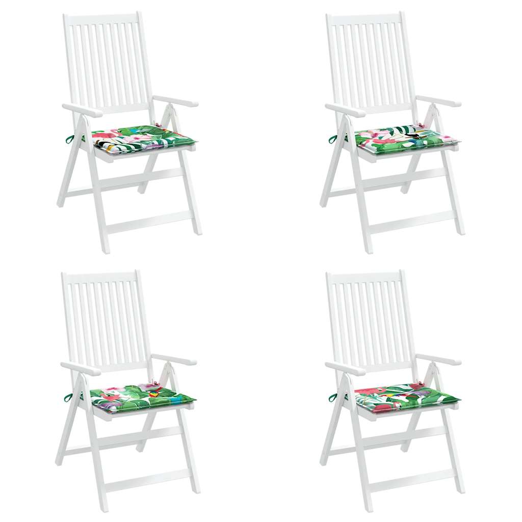 Gartenstuhl-Kissen 4 Stk. Mehrfarbig 50x50x4 cm Stoff