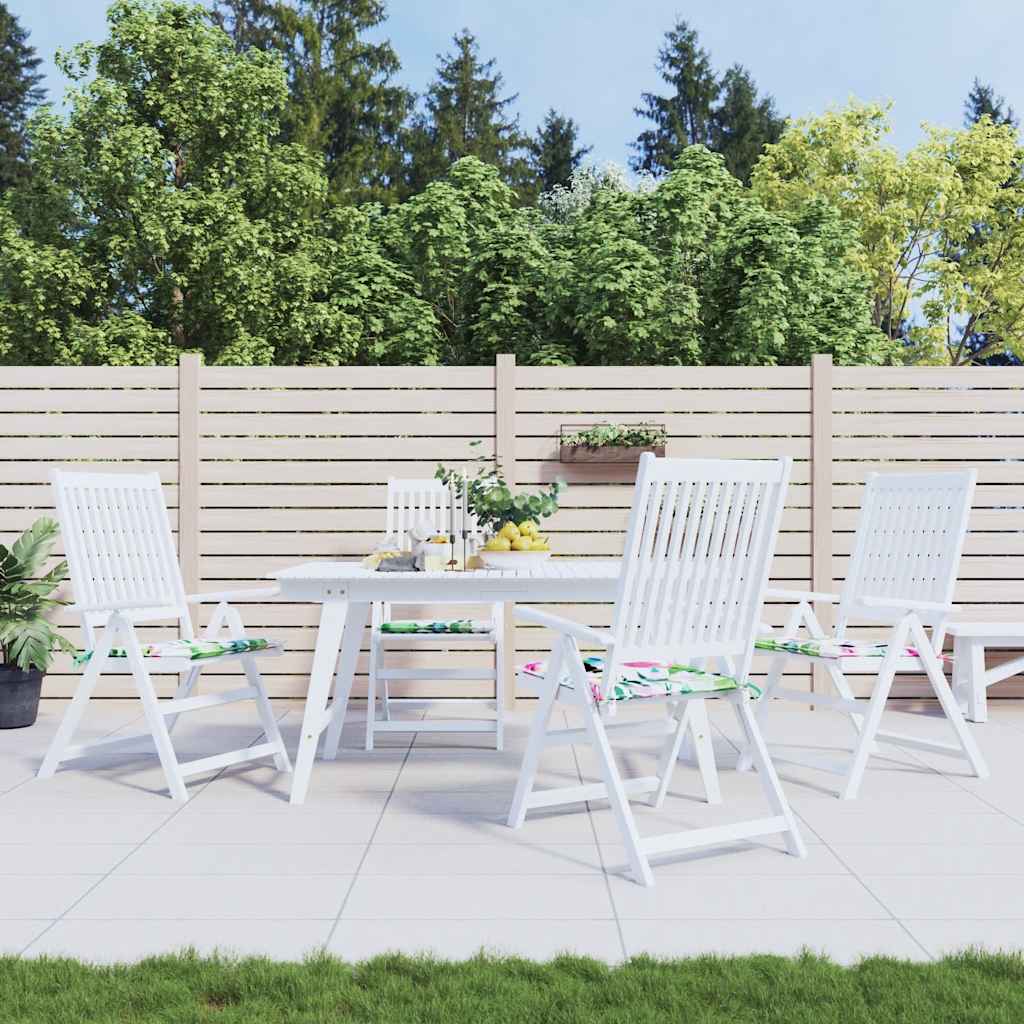 Gartenstuhl-Kissen 4 Stk. Mehrfarbig 50x50x4 cm Stoff