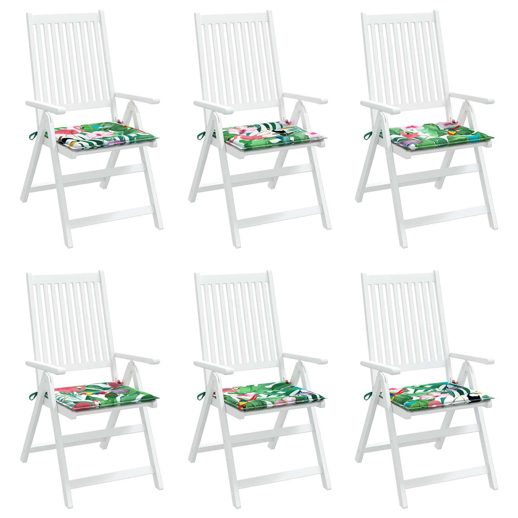 Stuhlkissen 6 Stk. Mehrfarbig 50 x 50 x 4 cm Oxford-Stoff