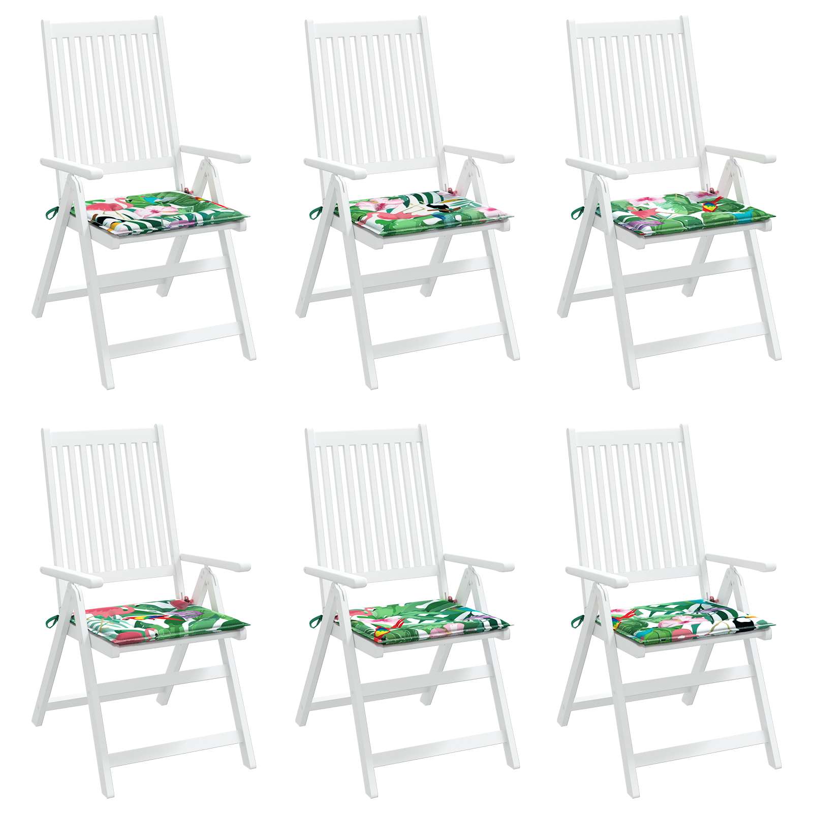 Stuhlkissen 6 Stk. Mehrfarbig 50 x 50 x 4 cm Oxford-Stoff