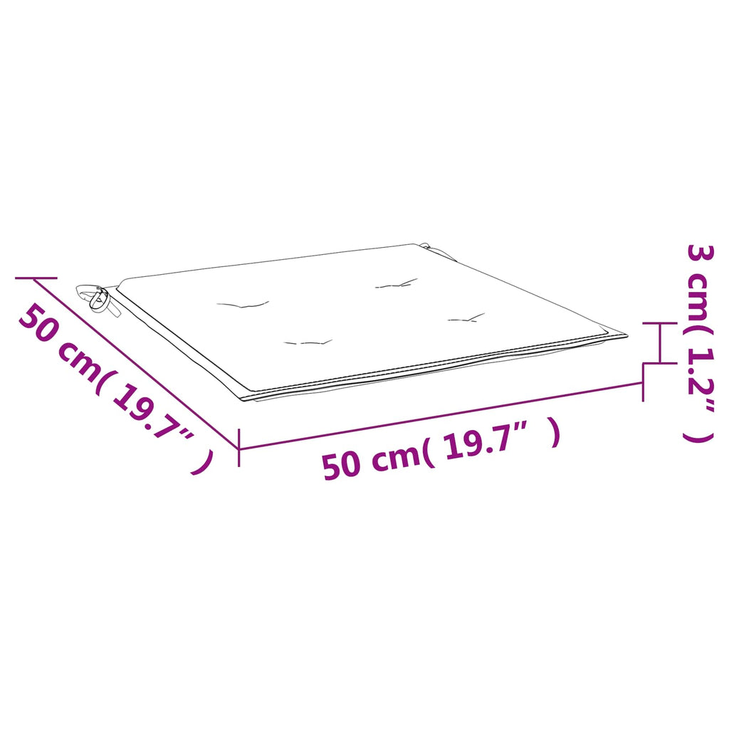 Stuhlkissen 6 Stk. Mehrfarbig 50 x 50 x 4 cm Oxford-Stoff