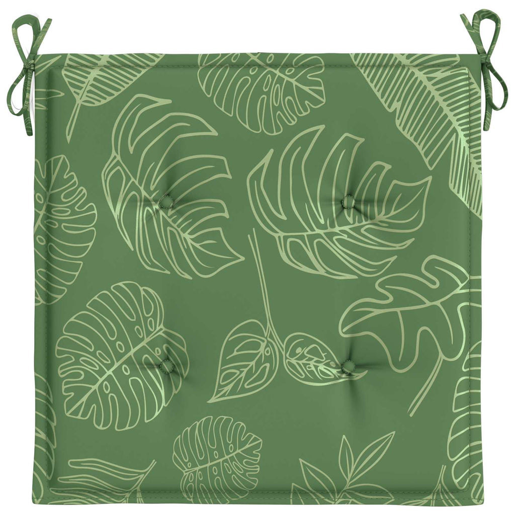 Stuhlkissen 4 Stk. Grün und Weiß 50 x 50 x 4 cm Oxford-Stoff