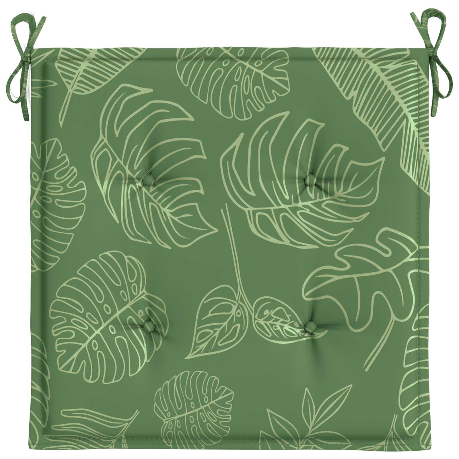 Stuhlkissen 4 Stk. Grün und Weiß 50 x 50 x 4 cm Oxford-Stoff
