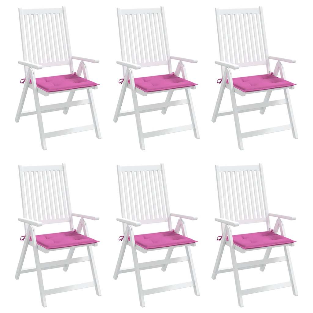 Gartenstuhl-Kissen 6 Stk. Rosa 50x50x4 cm Stoff