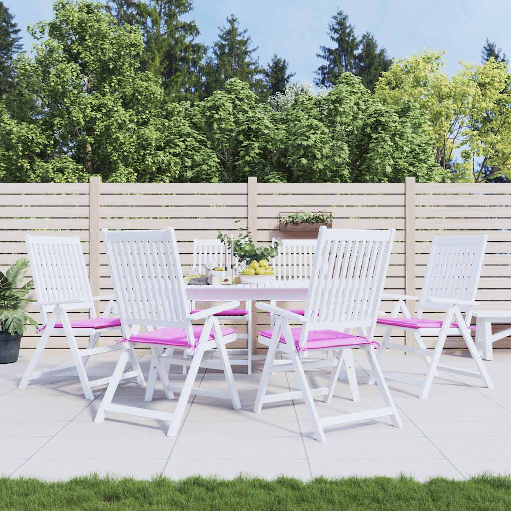 Gartenstuhl-Kissen 6 Stk. Rosa 50x50x4 cm Stoff