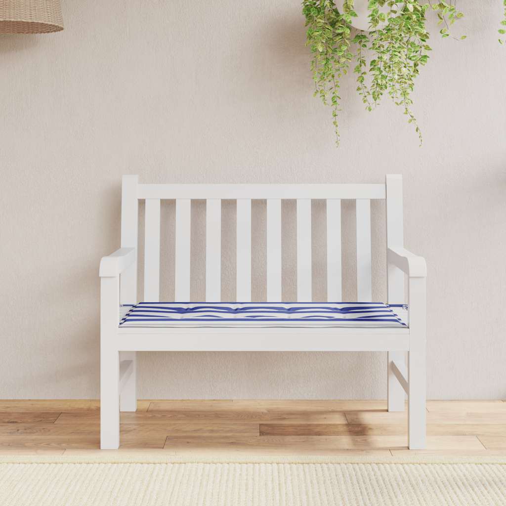 Gartenbank-Auflage Blau&Weiß Gestreift 100x50x4cm Oxford-Gewebe