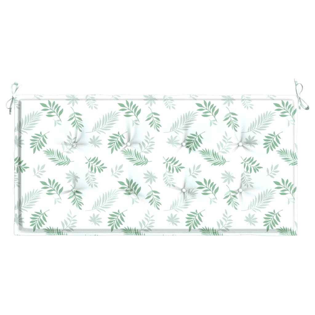 Gartenbank-Auflage Blattmuster 100x50x3 cm Oxford-Gewebe