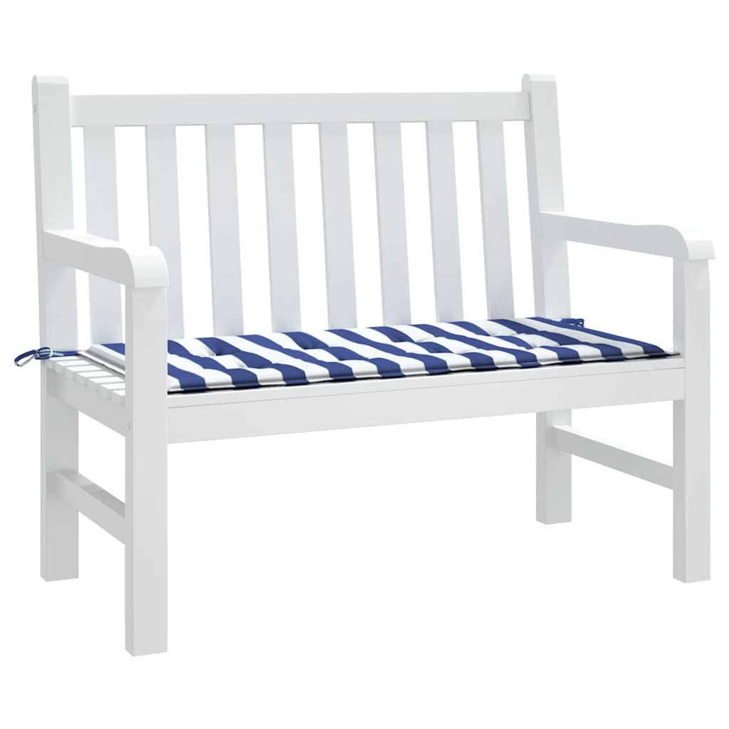 Gartenbank-Auflage Blau&Weiß Gestreift 120x50x4 Oxford-Gewebe