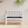 Gartenbank-Auflage Schwarz Karomuster 120x50x4 cm Oxford-Gewebe