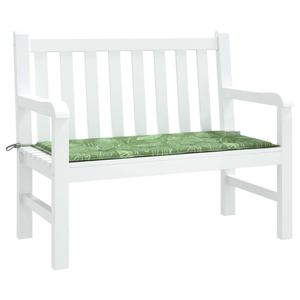Gartenbank-Auflage Blattmuster 120x50x4 cm Oxford-Gewebe