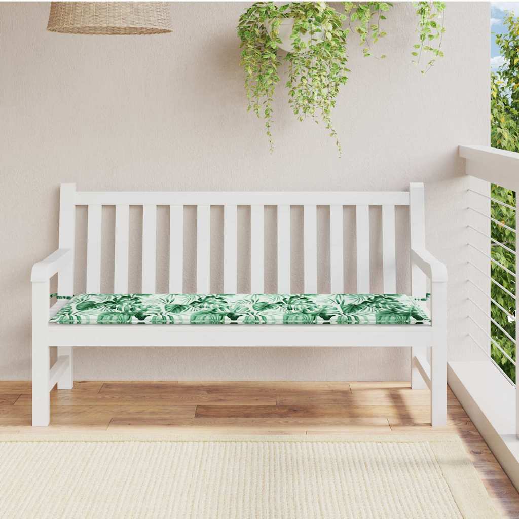 Bankpolster Blatt Blattmuster 150 x 50 x 3 cm Oxford-Stoff