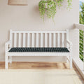 Gartenbank-Auflage Schwarz Karomuster 150x50x4 cm Oxford-Gewebe