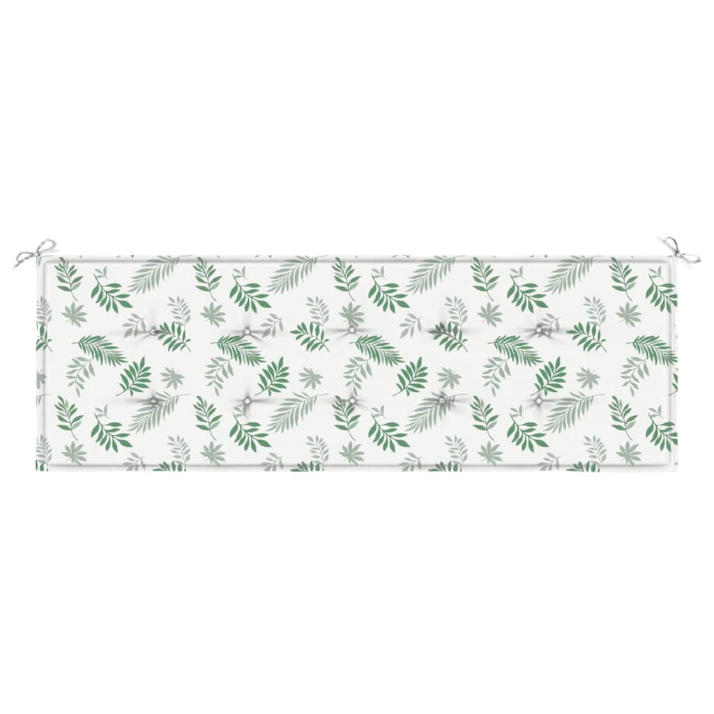 Gartenbank-Auflage Blattmuster 150x50x3 cm Oxford-Gewebe