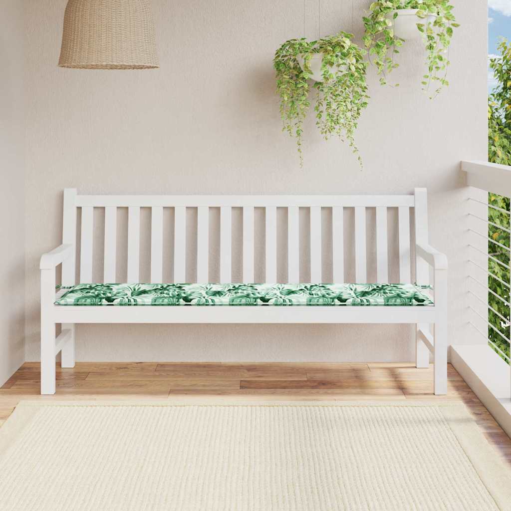 Bankpolster Blatt Blattmuster 150 x 50 x 3 cm Oxford-Stoff
