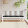 Bankpolster Schwarz kariert 150 x 50 x 3 cm Oxford-Stoff