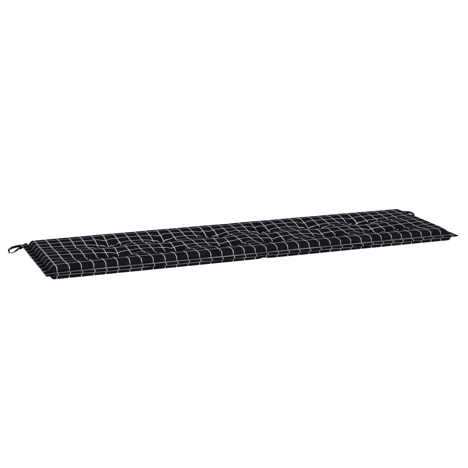 Bankpolster Schwarz kariert 150 x 50 x 3 cm Oxford-Stoff