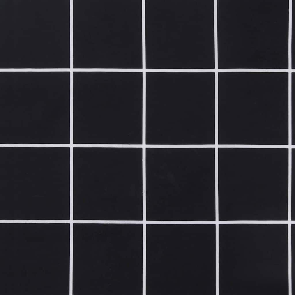 Bankpolster Schwarz kariert 150 x 50 x 3 cm Oxford-Stoff