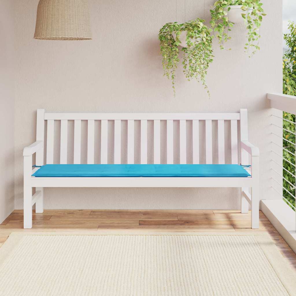 Bankpolster Uni Türkis 150 x 50 x 3 cm Oxford-Stoff