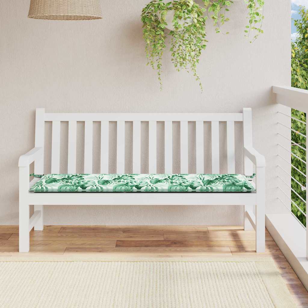 Bankpolster Blatt Blattmuster 200 x 50 x 3 cm Oxford-Stoff