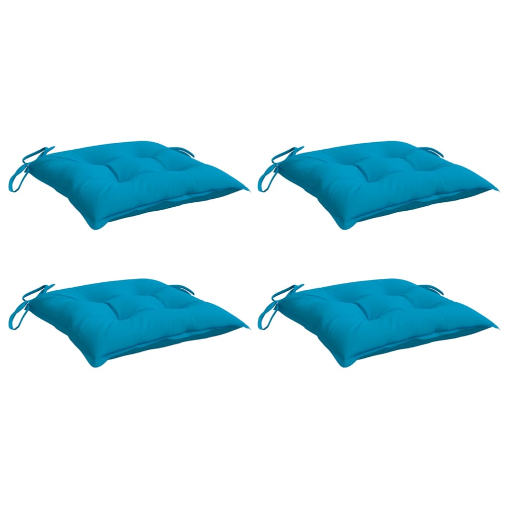 Stuhlkissen 4 Stk. Hellblau 40x40x7 cm Oxford-Gewebe