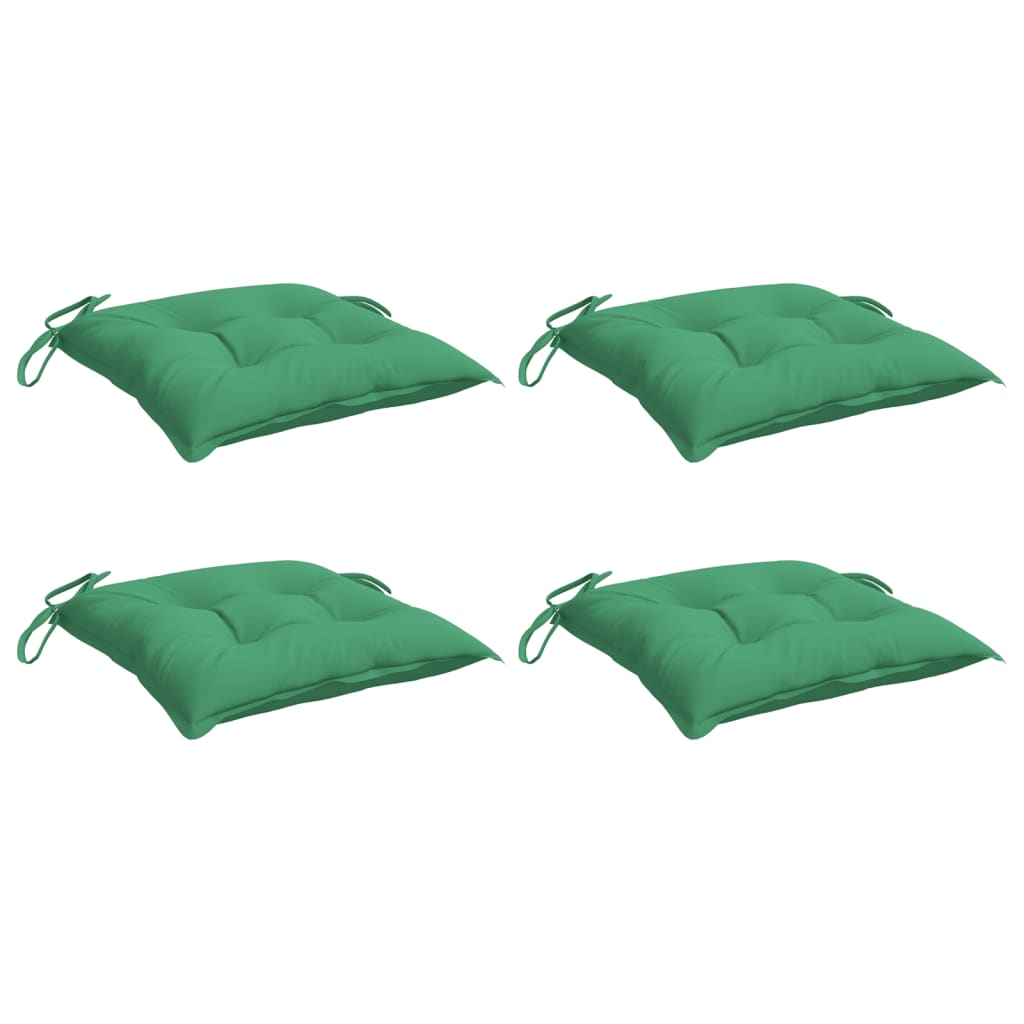 Stuhlkissen 4 Stk. Grün 40x40x7 cm Oxford-Gewebe