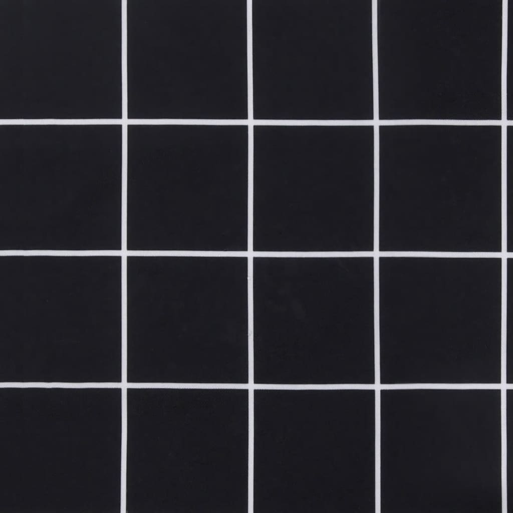 Stuhlkissen 2 Stk. Schwarz Karomuster 50x50x7 cm Oxford-Gewebe
