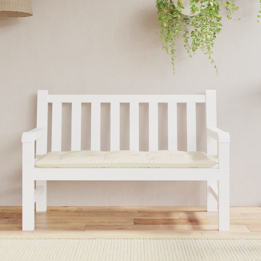 Gartenbank-Auflage Creme 120x50x7 cm Oxford-Gewebe