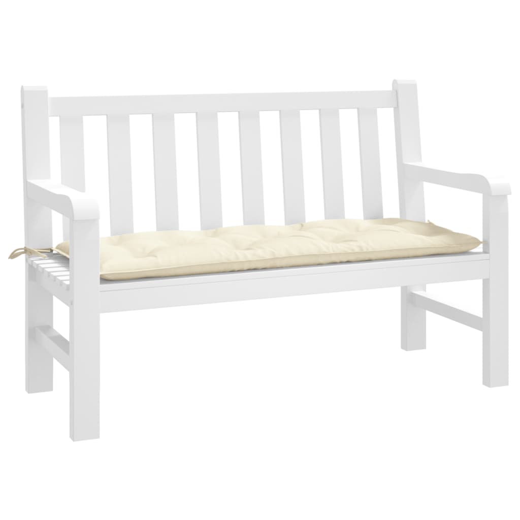 Gartenbank-Auflage Creme 120x50x7 cm Oxford-Gewebe