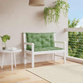 Gartenbank-Auflagen 2 Stk. Blattmuster 100x50x7 cm Stoff