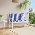 Gartenbank-Auflagen 2 Stk. Blau&Weiß Gestreift 120x50x7cm Stoff