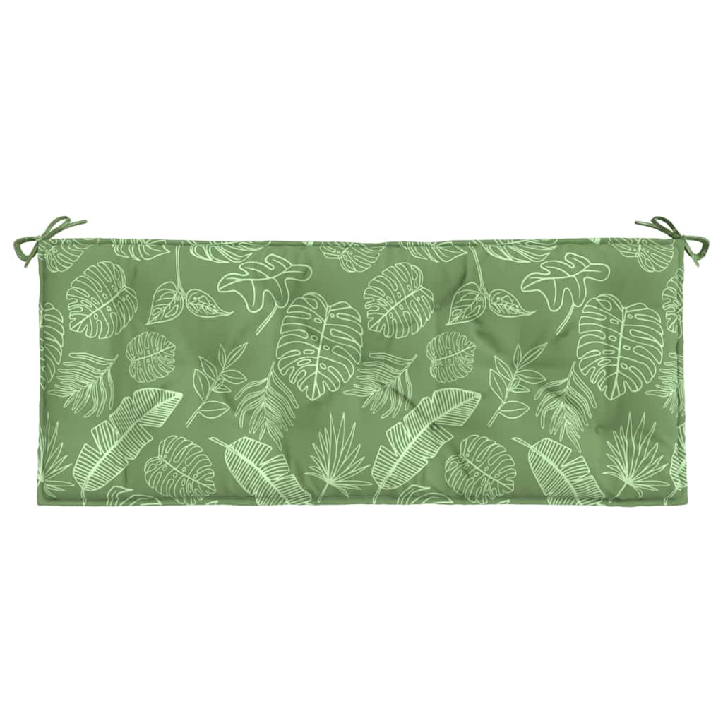 Gartenbank-Auflagen 2 Stk. Blattmuster 120x50x7 cm Stoff