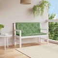 Gartenbank-Auflagen 2 Stk. Blattmuster 120x50x7 cm Stoff