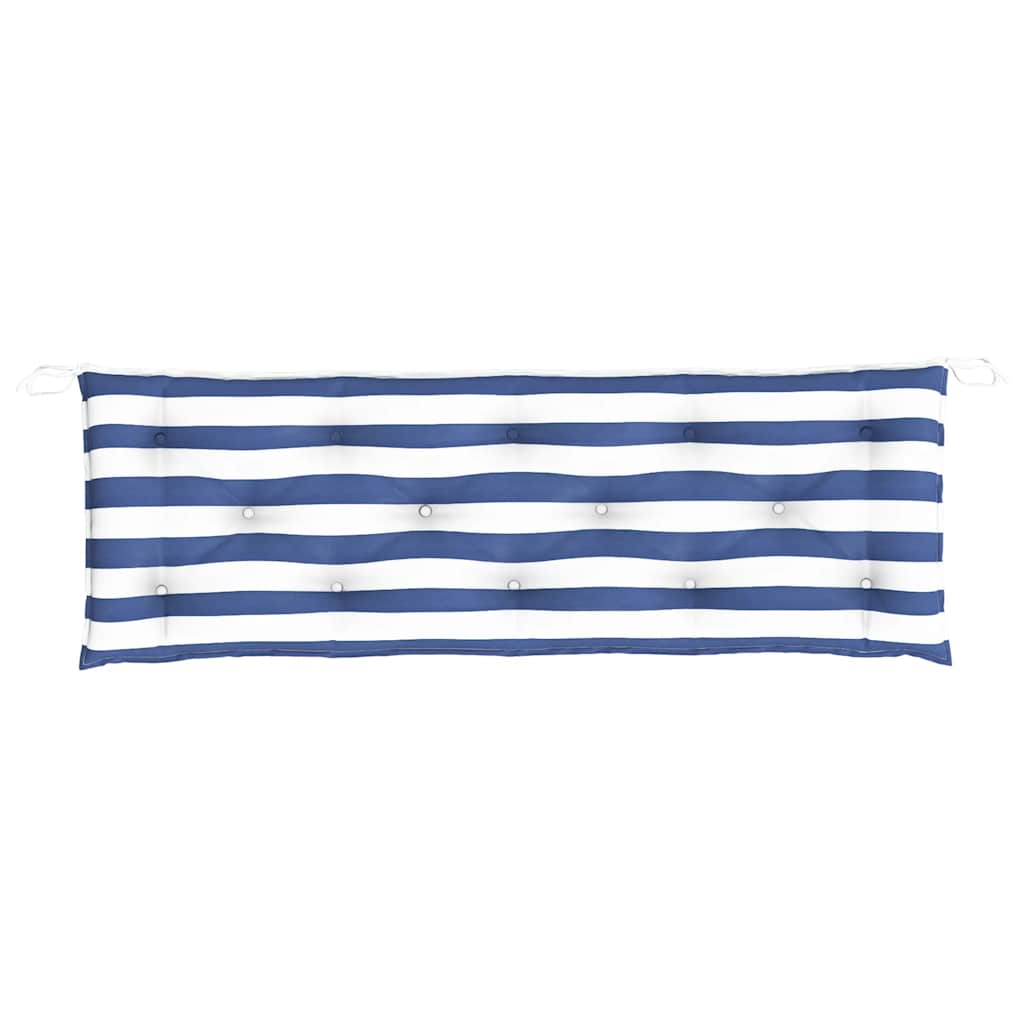 Gartenbank-Auflagen 2 Stk. Blau&Weiß Gestreift 150x50x7cm Stoff