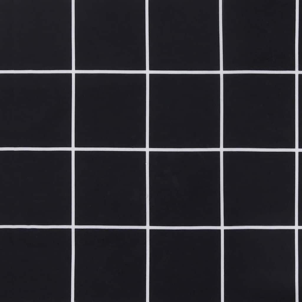Gartenbank-Auflagen 2 Stk. Schwarz Karomuster 150x50x7 cm Stoff