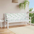 Gartenbank-Auflagen 2 Stk. Blattmuster 150x50x7 cm Stoff