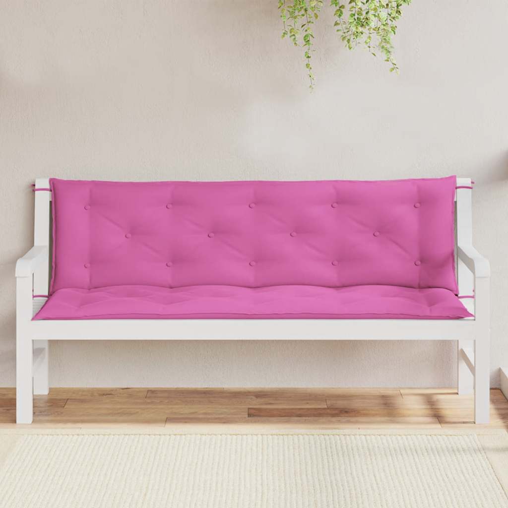 Gartenbank-Auflagen 2 Stk. Rosa 150x50x7 cm Stoff