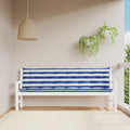 Gartenbank-Auflagen 2 Stk. Blau&Weiß Gestreift 200x50x7cm Stoff